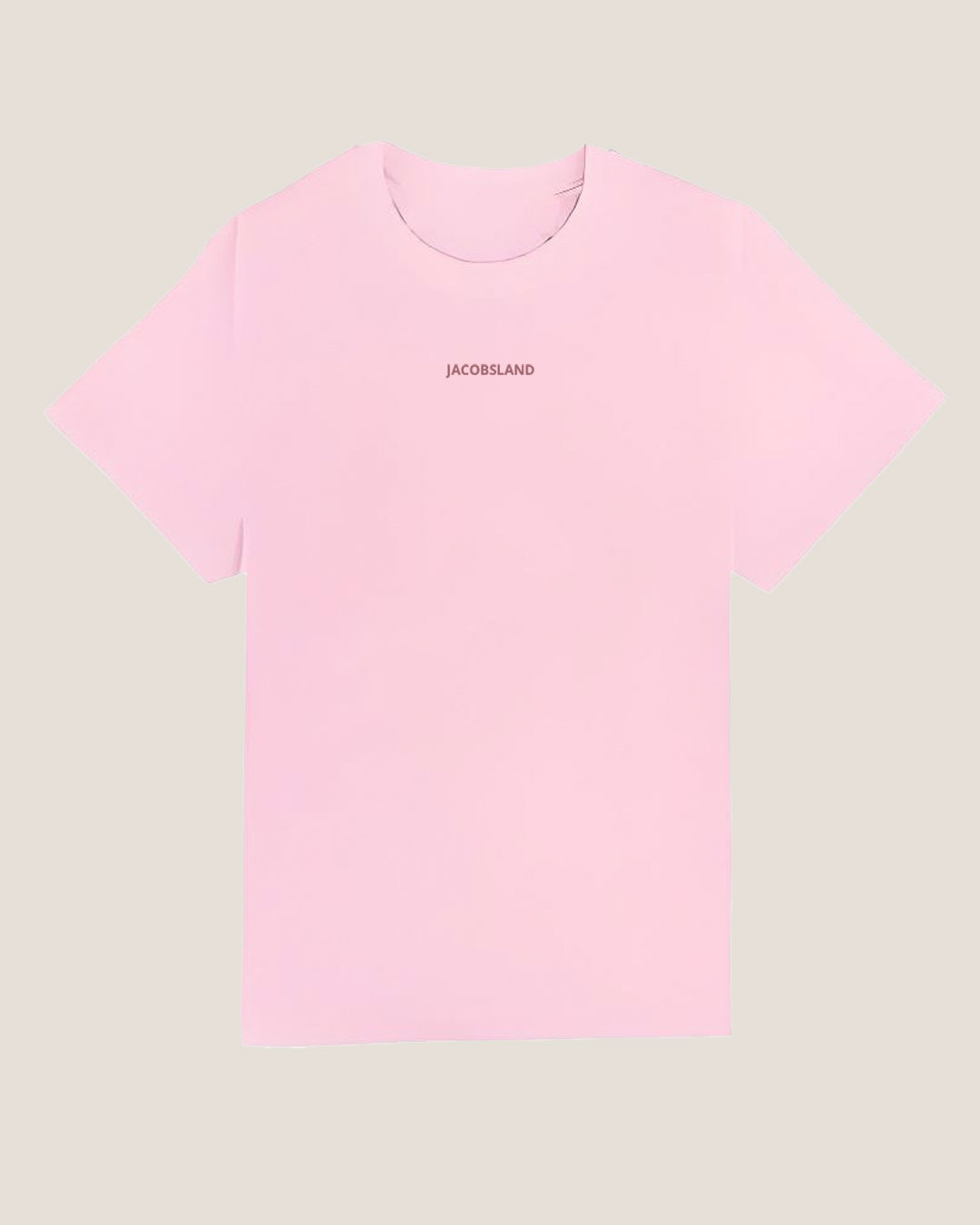 Pink oversized t-shirt made of 100% organic cotton, featuring a relaxed fit, dropped shoulders, and a design inspired by the Camino de Santiago and Galician culture.