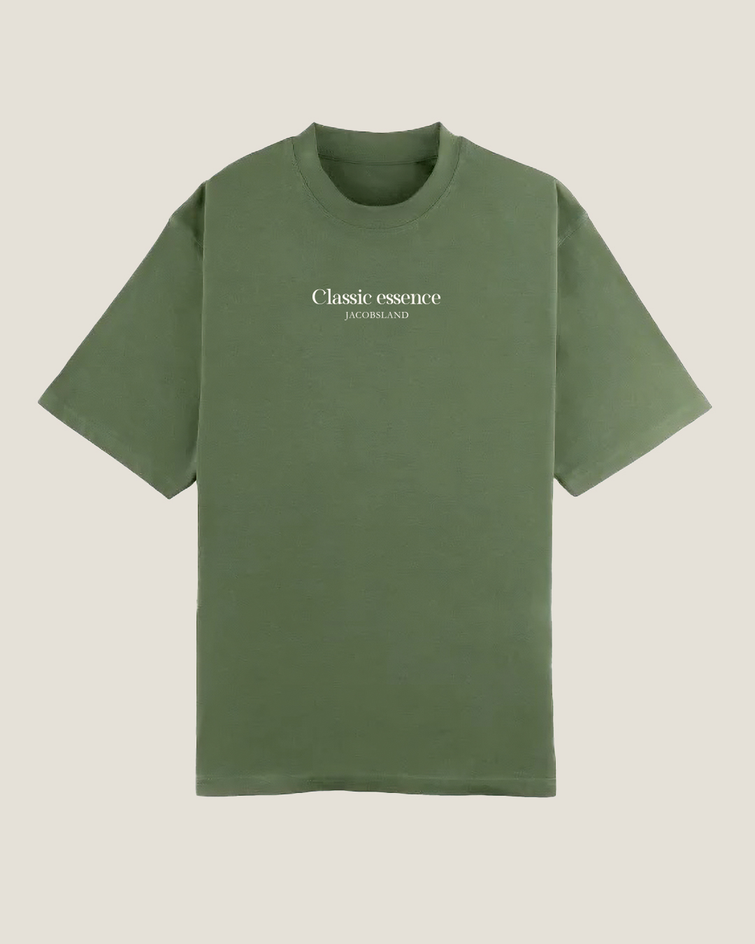 Camiseta unisex 'Peregrino' de algodón verde lavado de JACOBSLAND, de manga corta, inspirada en el Camino de Santiago