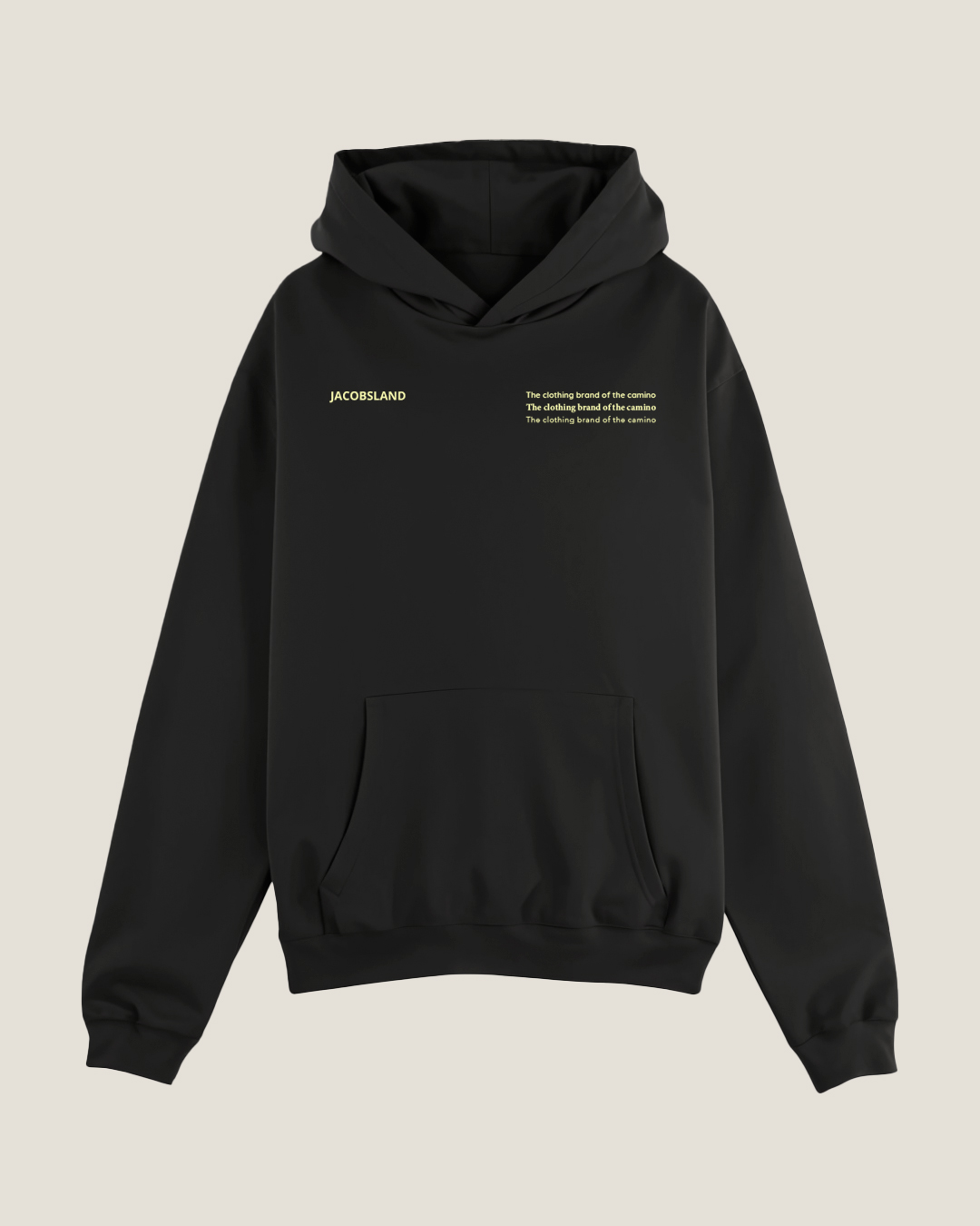 Sudadera de corte oversize con diseño exclusivo inspirado en el Camino de Santiago y la comunidad gallega, fusionando tradición y moda actual y para el día a día